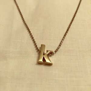 “K” Pendant Necklace